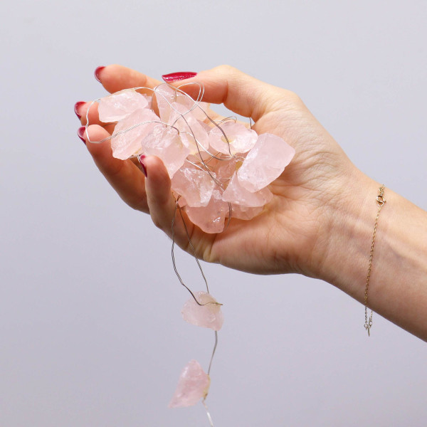 Déco zen Guirlande lumineuse en Quartz Rose