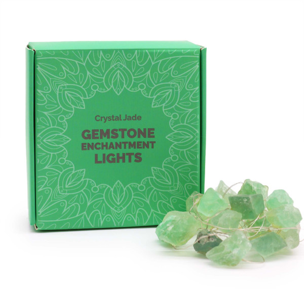 Guirlande lumineuse en pierre de Jade Cristallin