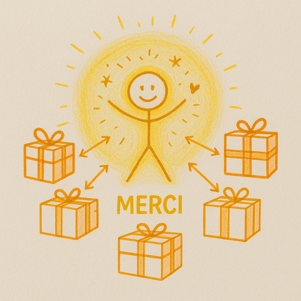 Relier les cadeaux au bonhomme