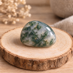 Agate Mousse - pierre roulée